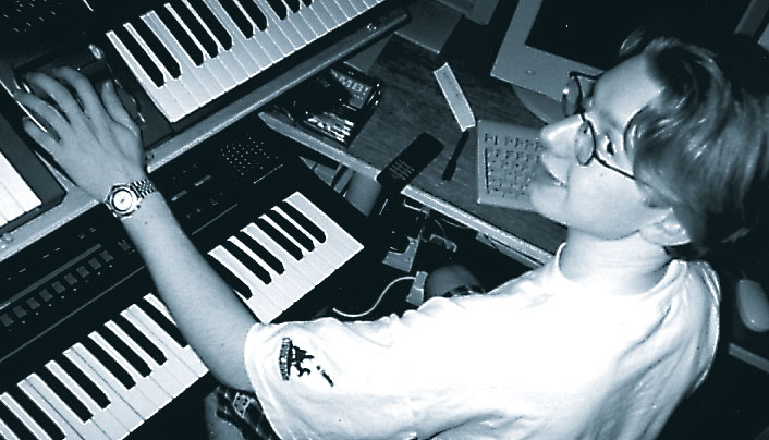 Ed Cooper playing keyboards